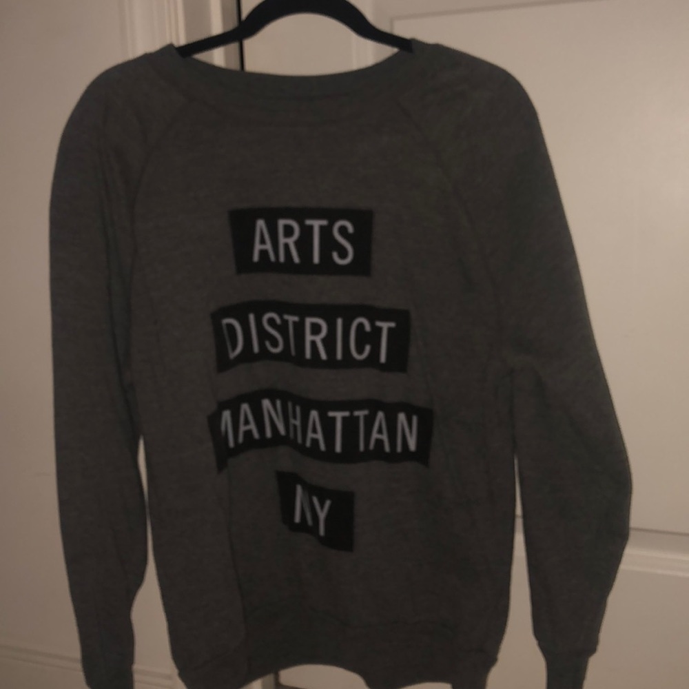 grey graphic pullover